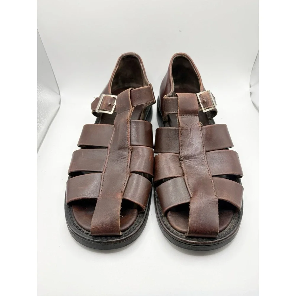 Bally Genuine Leather Brown Fisherman Sandals Mens 11